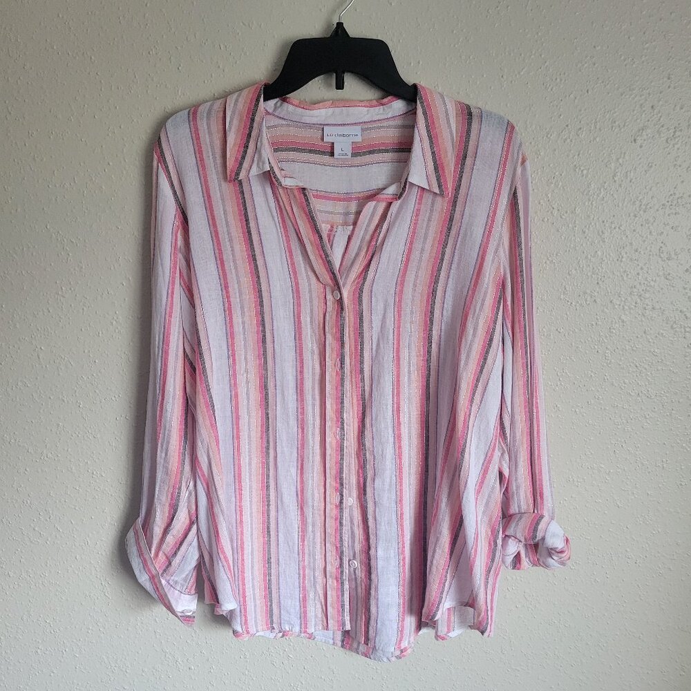 Liz Claiborne Women's Long Sleeve Button Down Shirt